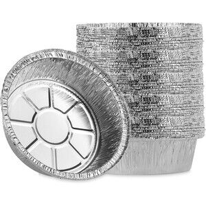 6'' Inch Round Tin Foil Cake Pans Disposable Aluminum, Freezer & Oven Safe - ...